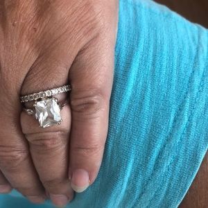 14 it white sapphire ring